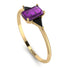 Emerald Cut Amethyst With Triangles Ring - Remi No. 307 image 2