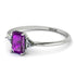 Emerald Cut Amethyst With Triangles Ring - Remi No. 303 image 3