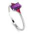 Emerald Cut Amethyst With Triangles Ring - Remi No. 312 image 2