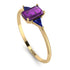Emerald Cut Amethyst With Triangles Ring - Remi No. 313 image 2