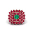 Emerald Enchanted Midnight Radiance Fashion Ring - Jacqueline No. 50 image 3