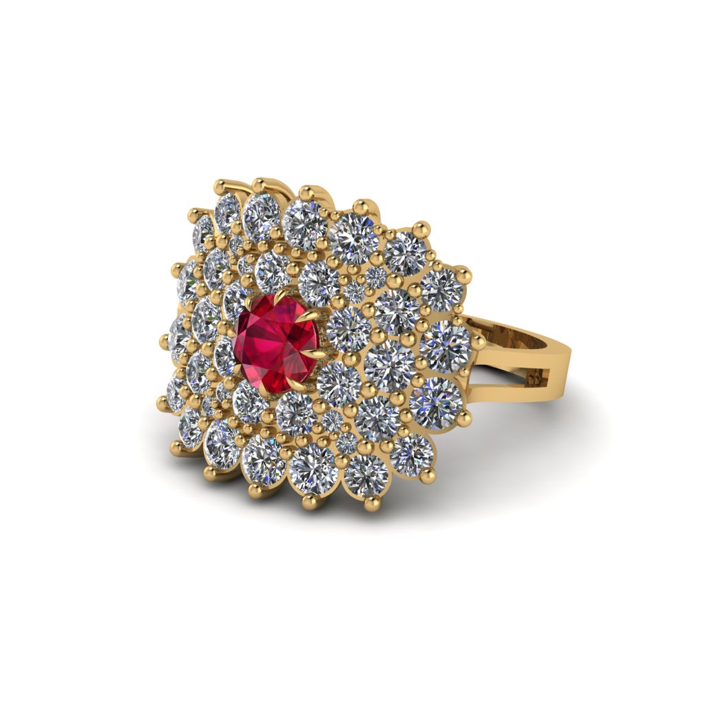 Ruby Enchanted Midnight Radiance Fashion Ring - Jacqueline No. 10