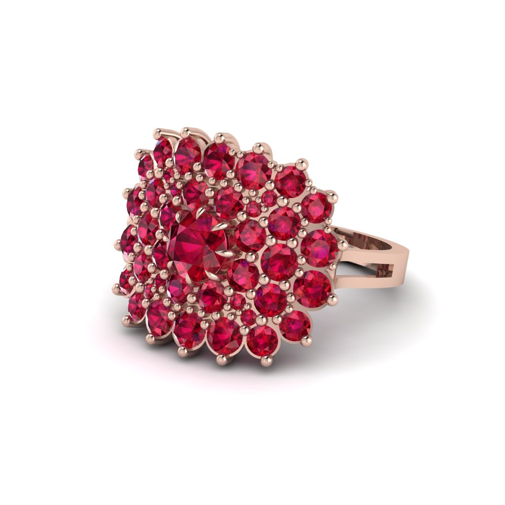 Ruby Enchanted Midnight Radiance Fashion Ring - Jacqueline No. 56