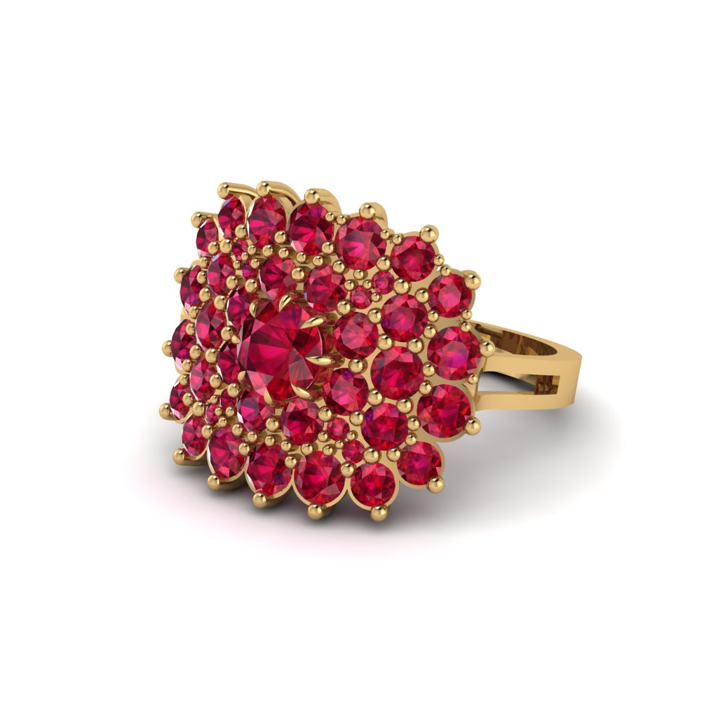 Ruby Enchanted Midnight Radiance Fashion Ring - Jacqueline No. 55