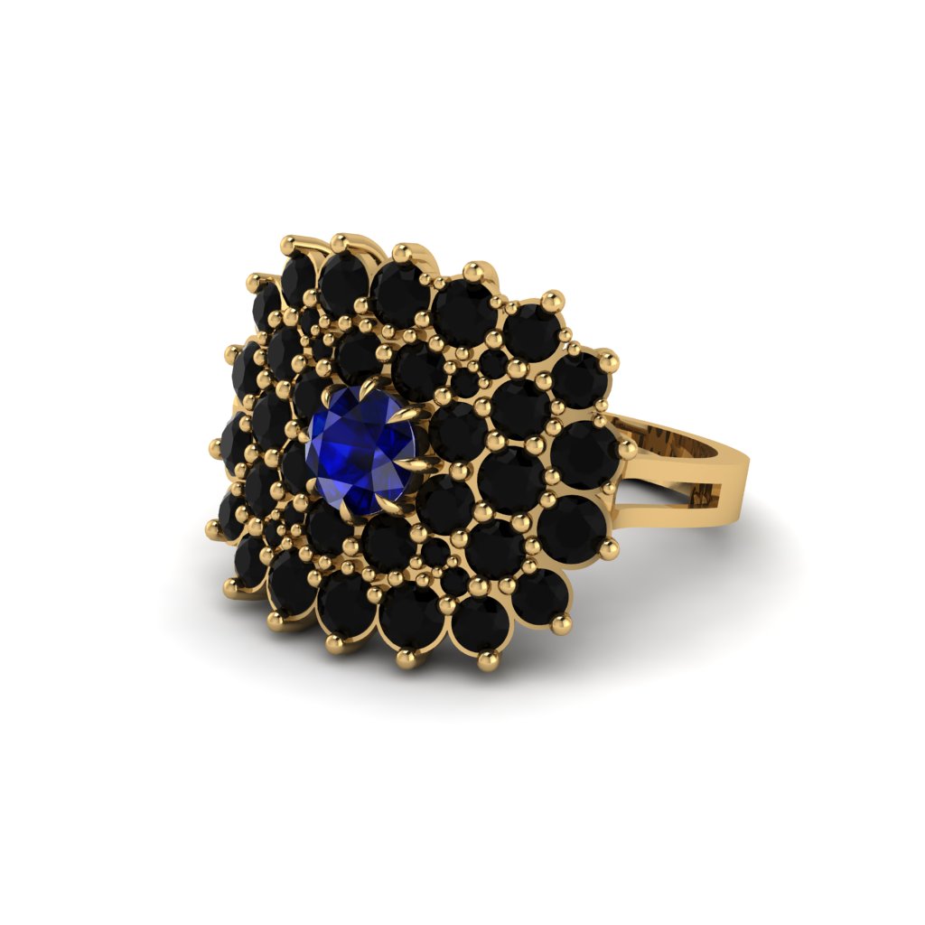 Sapphire Enchanted Midnight Radiance Fashion Ring - Jacqueline No. 43