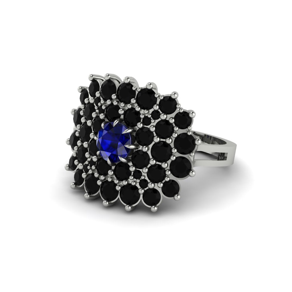 Sapphire Enchanted Midnight Radiance Fashion Ring - Jacqueline No. 45