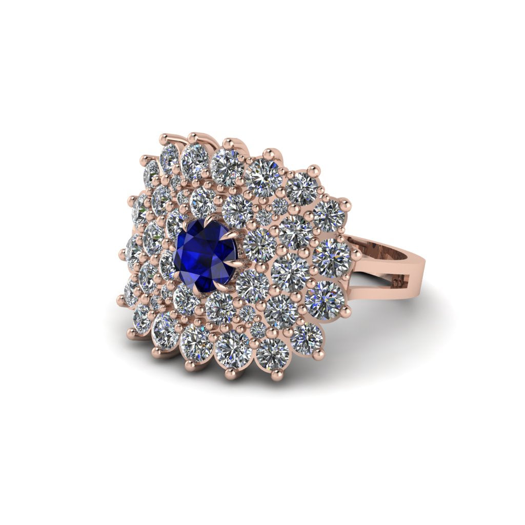 Sapphire Enchanted Midnight Radiance Fashion Ring - Jacqueline No. 14