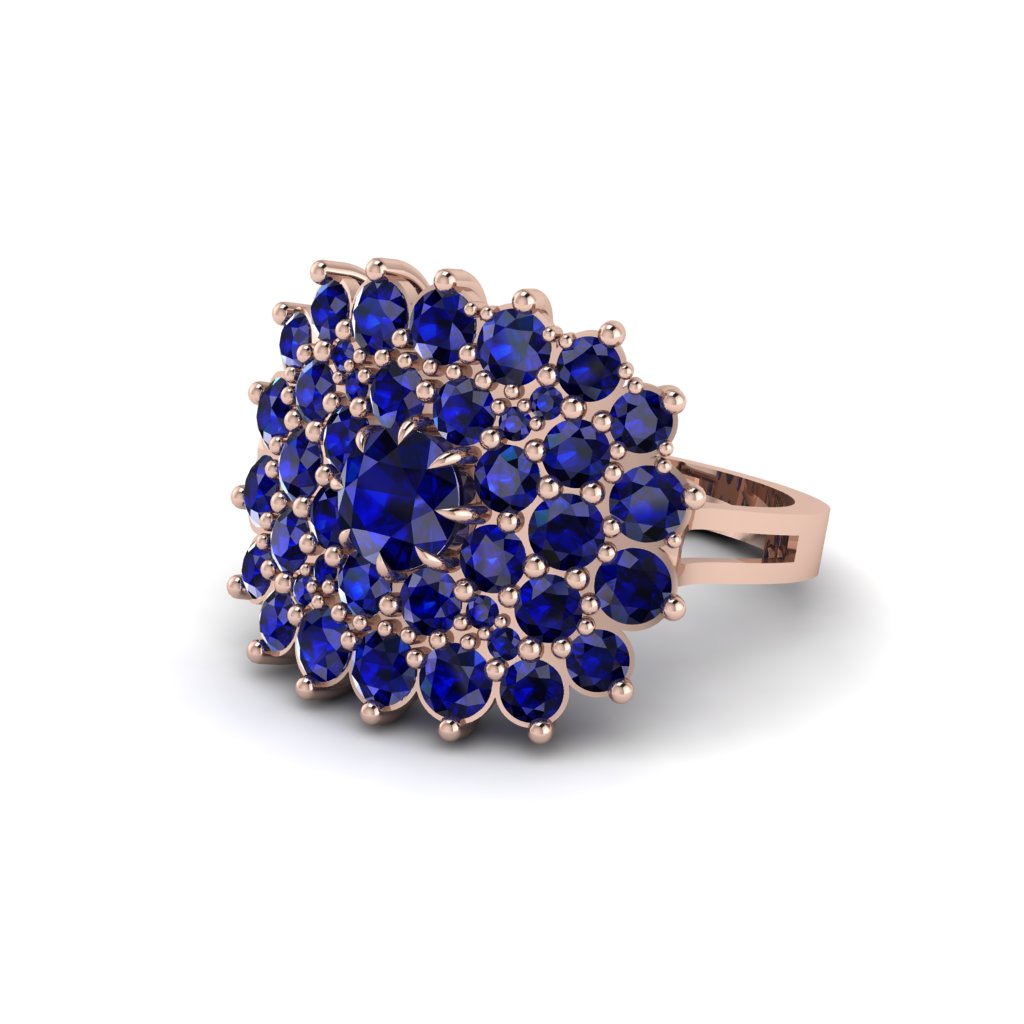 Sapphire Enchanted Midnight Radiance Fashion Ring - Jacqueline No. 74