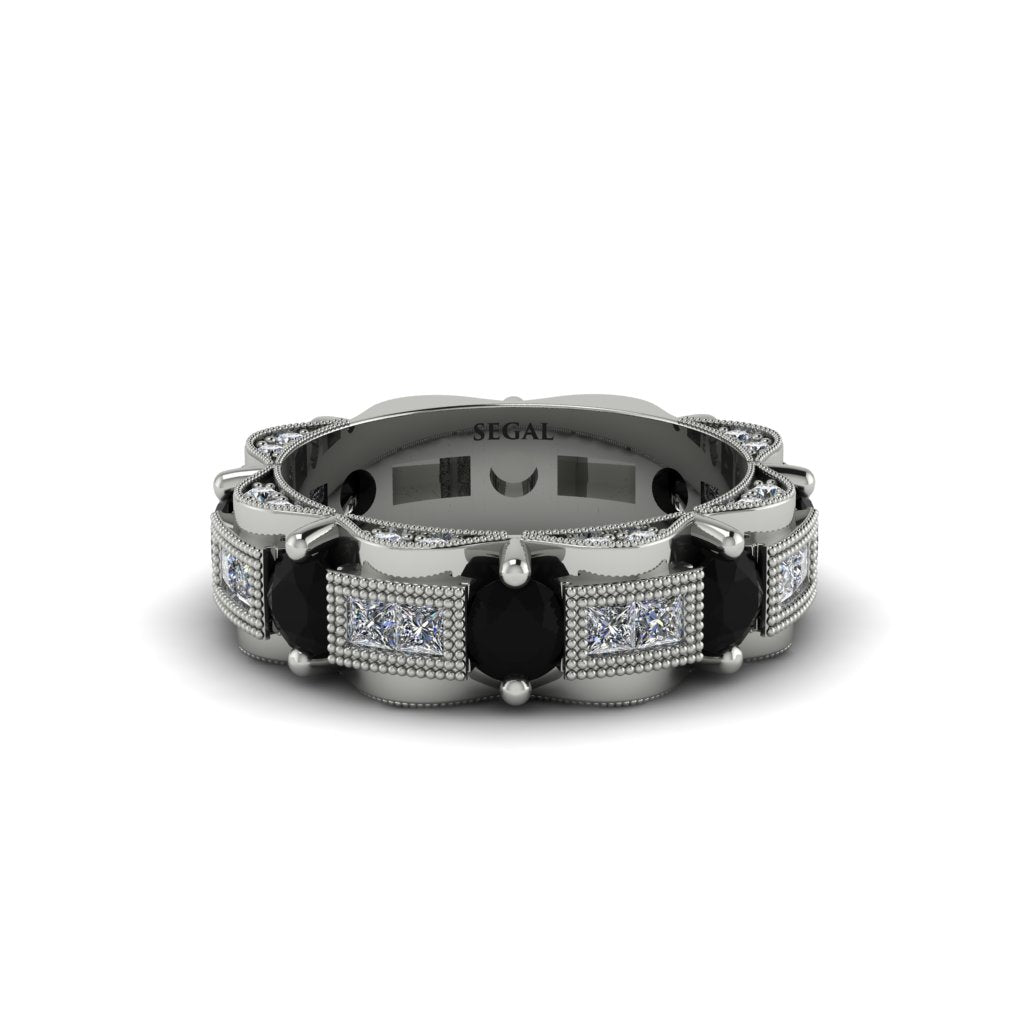 Black Diamond Eternal Elegance Wedding Ring - Rosemary No. 9