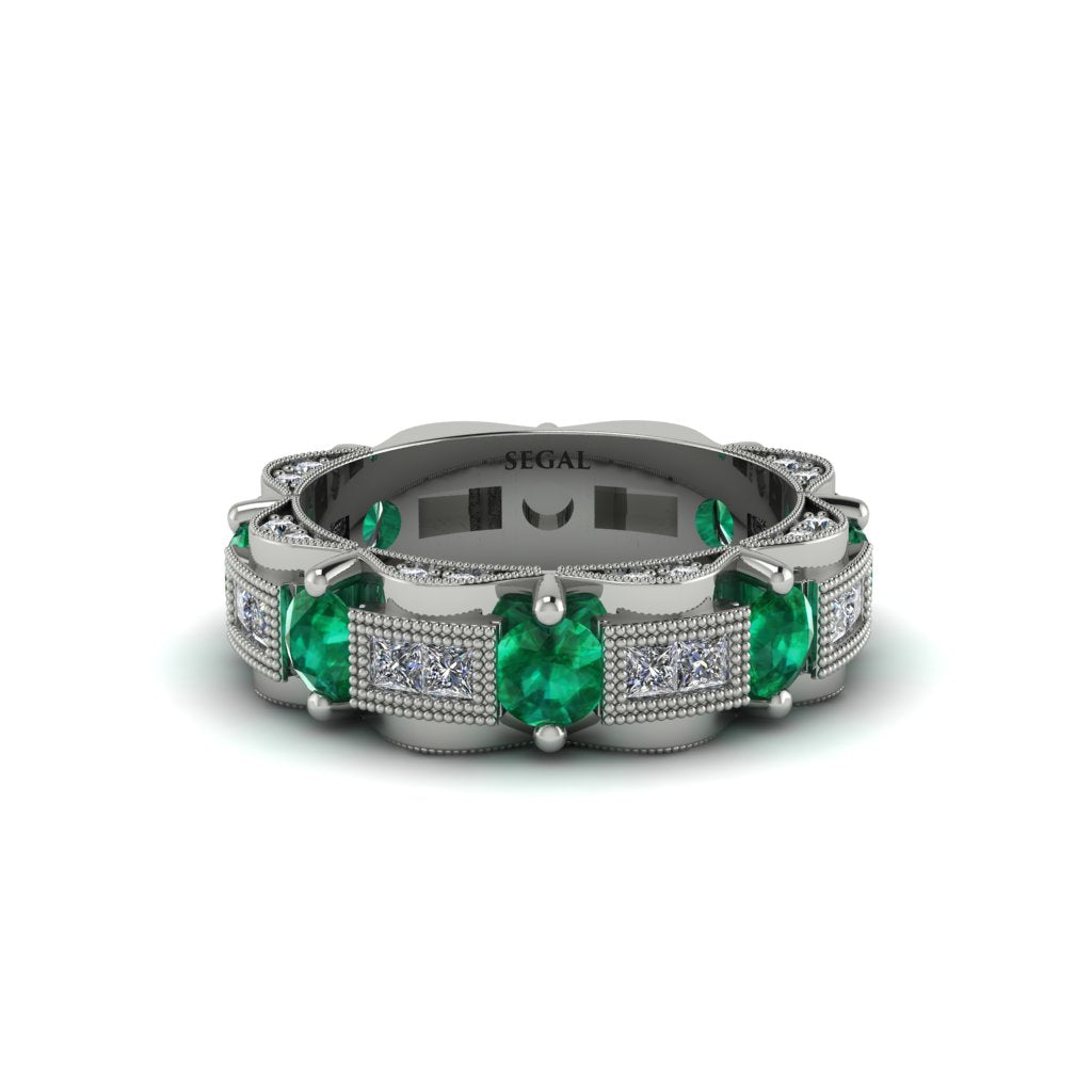 Emerald Eternal Elegance Wedding Ring - Rosemary No. 6