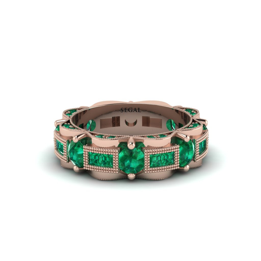 Emerald Eternal Elegance Wedding Ring - Rosemary No. 20
