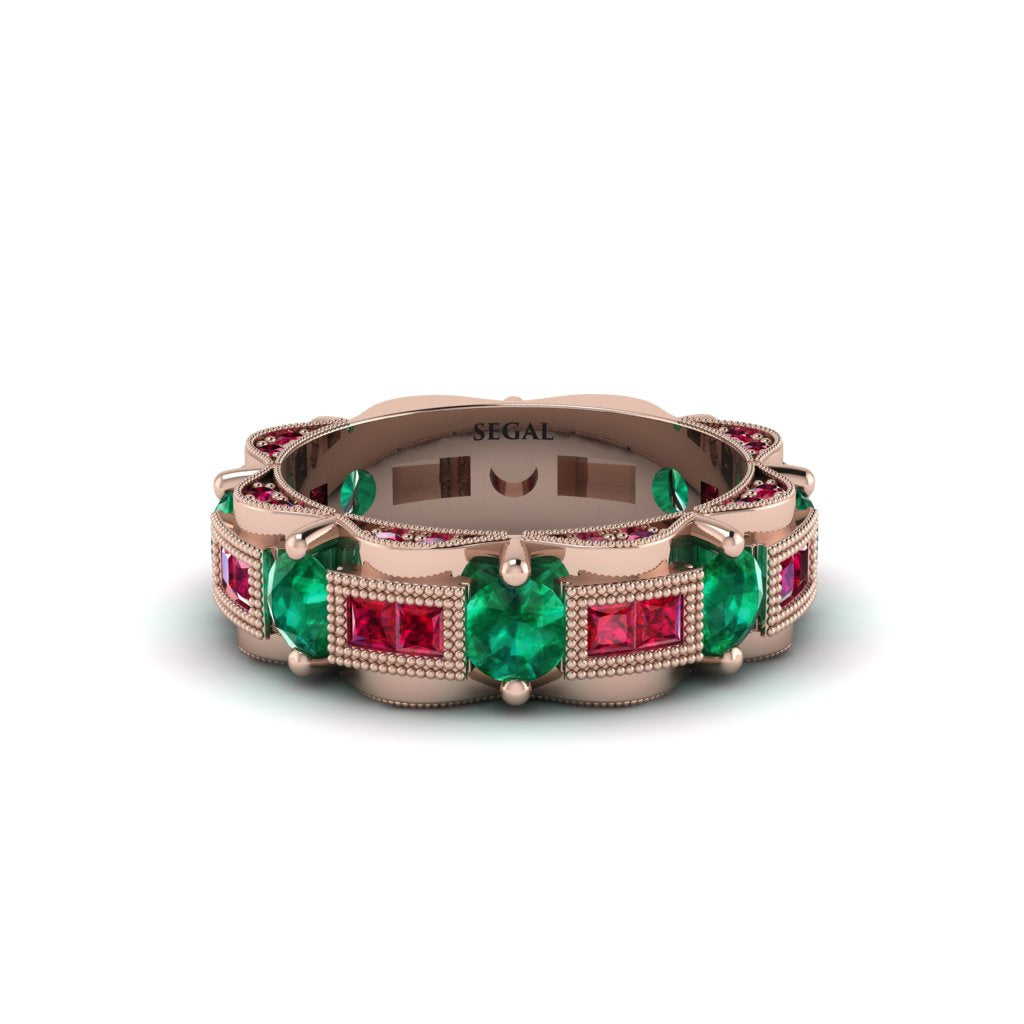 Emerald Eternal Elegance Wedding Ring - Rosemary No. 50