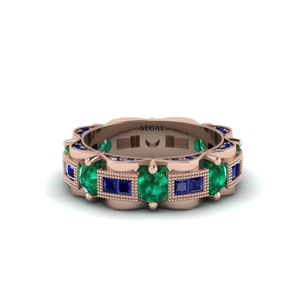 Emerald Eternal Elegance Wedding Ring - Rosemary No. 65