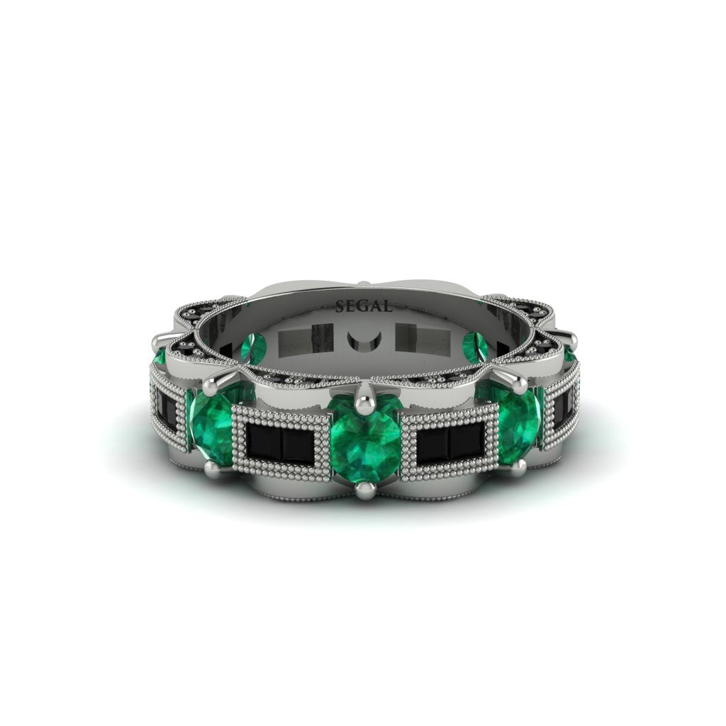 Emerald Eternal Elegance Wedding Ring - Rosemary No. 36