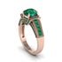 Emerald Eternal Embrace Milgrain Engagement Ring - Fernanda No. 20 image 1