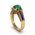 Emerald Eternal Embrace Milgrain Engagement Ring - Fernanda No. 64 image 1