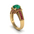 Emerald Eternal Embrace Milgrain Engagement Ring - Fernanda No. 49 image 1