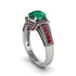 Emerald Eternal Embrace Milgrain Engagement Ring - Fernanda No. 51 image 1