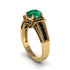 Emerald Eternal Embrace Milgrain Engagement Ring - Fernanda No. 34 image 1