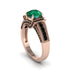 Emerald Eternal Embrace Milgrain Engagement Ring - Fernanda No. 35 image 1