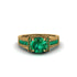 Emerald Eternal Embrace Milgrain Engagement Ring - Fernanda No. 19 image 2