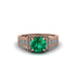Emerald Eternal Embrace Milgrain Engagement Ring - Fernanda No. 5 image 2