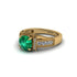 Emerald Eternal Embrace Milgrain Engagement Ring - Fernanda No. 4 image 3