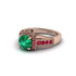 Emerald Eternal Embrace Milgrain Engagement Ring - Fernanda No. 50 image 3