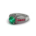 Emerald Eternal Embrace Milgrain Engagement Ring - Fernanda No. 51 image 3