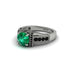 Emerald Eternal Embrace Milgrain Engagement Ring - Fernanda No. 36 image 3