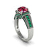 Ruby Eternal Embrace Milgrain Engagement Ring - Fernanda No. 27 image 1
