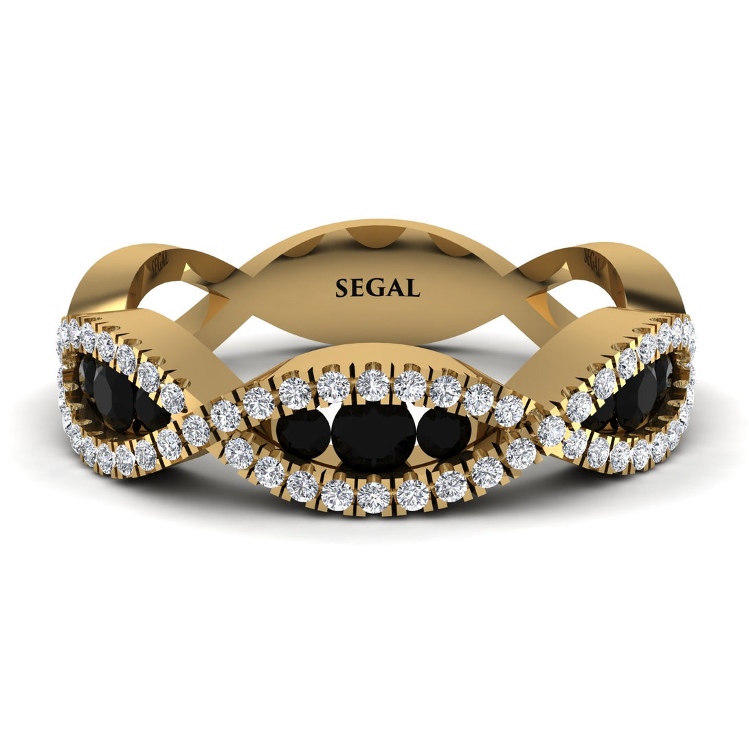 Black Diamond Eternal Embrace Wedding Ring - Jenna No. 7