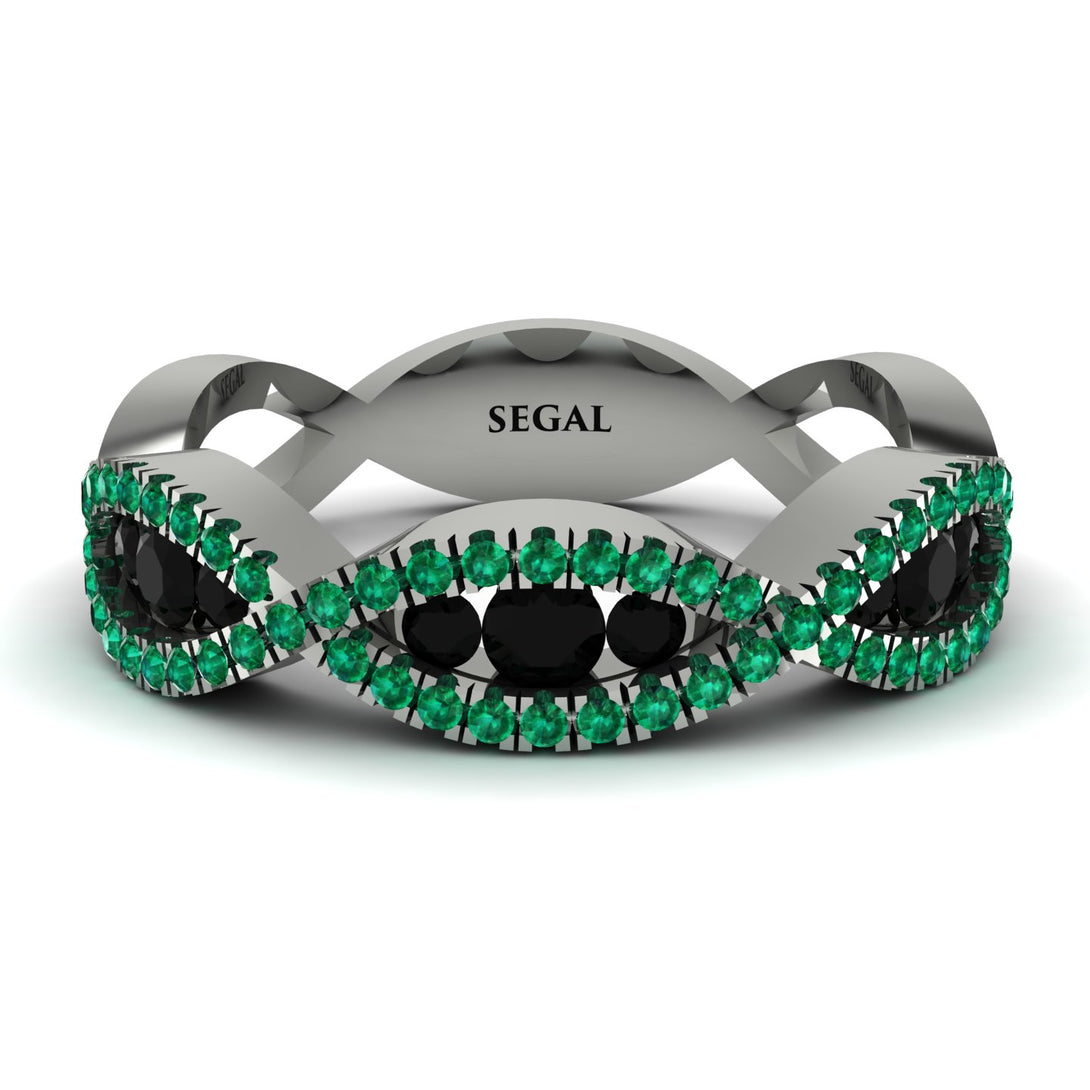 Black Diamond Eternal Embrace Wedding Ring - Jenna No. 24