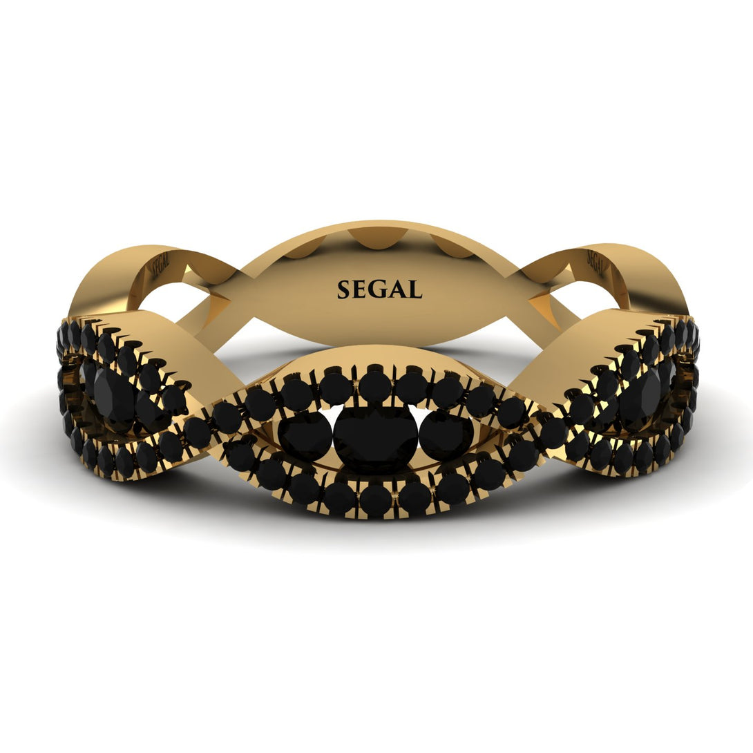 Black Diamond Eternal Embrace Wedding Ring - Jenna No. 37