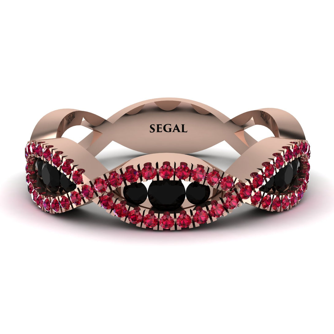 Black Diamond Eternal Embrace Wedding Ring - Jenna No. 53