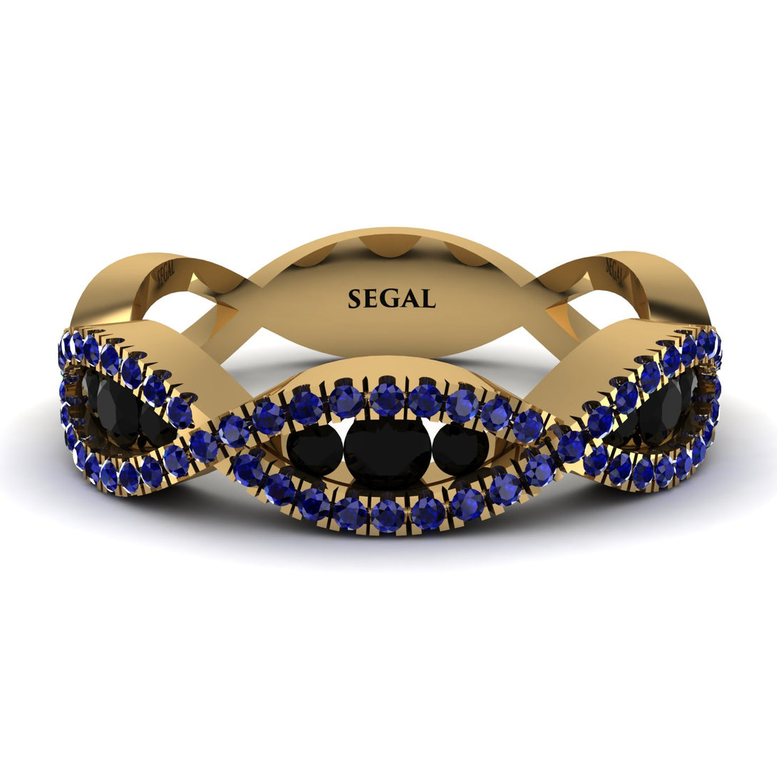 Black Diamond Eternal Embrace Wedding Ring - Jenna No. 67