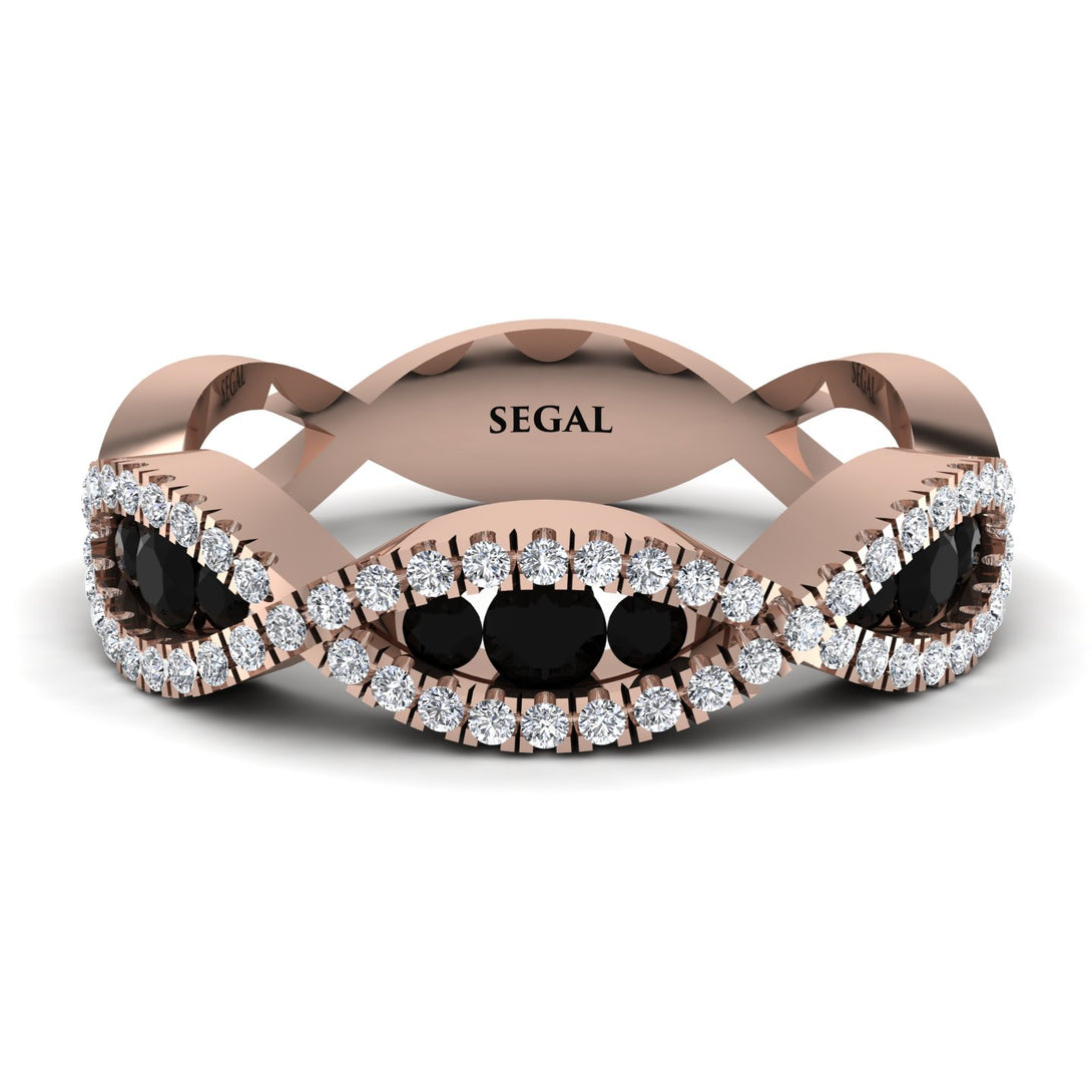 Black Diamond Eternal Embrace Wedding Ring - Jenna No. 8