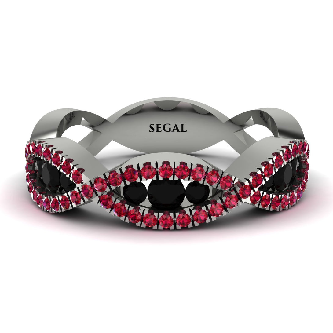 Black Diamond Eternal Embrace Wedding Ring - Jenna No. 54