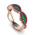 Emerald Eternal Embrace Wedding Ring - Jenna No. 50 image 2