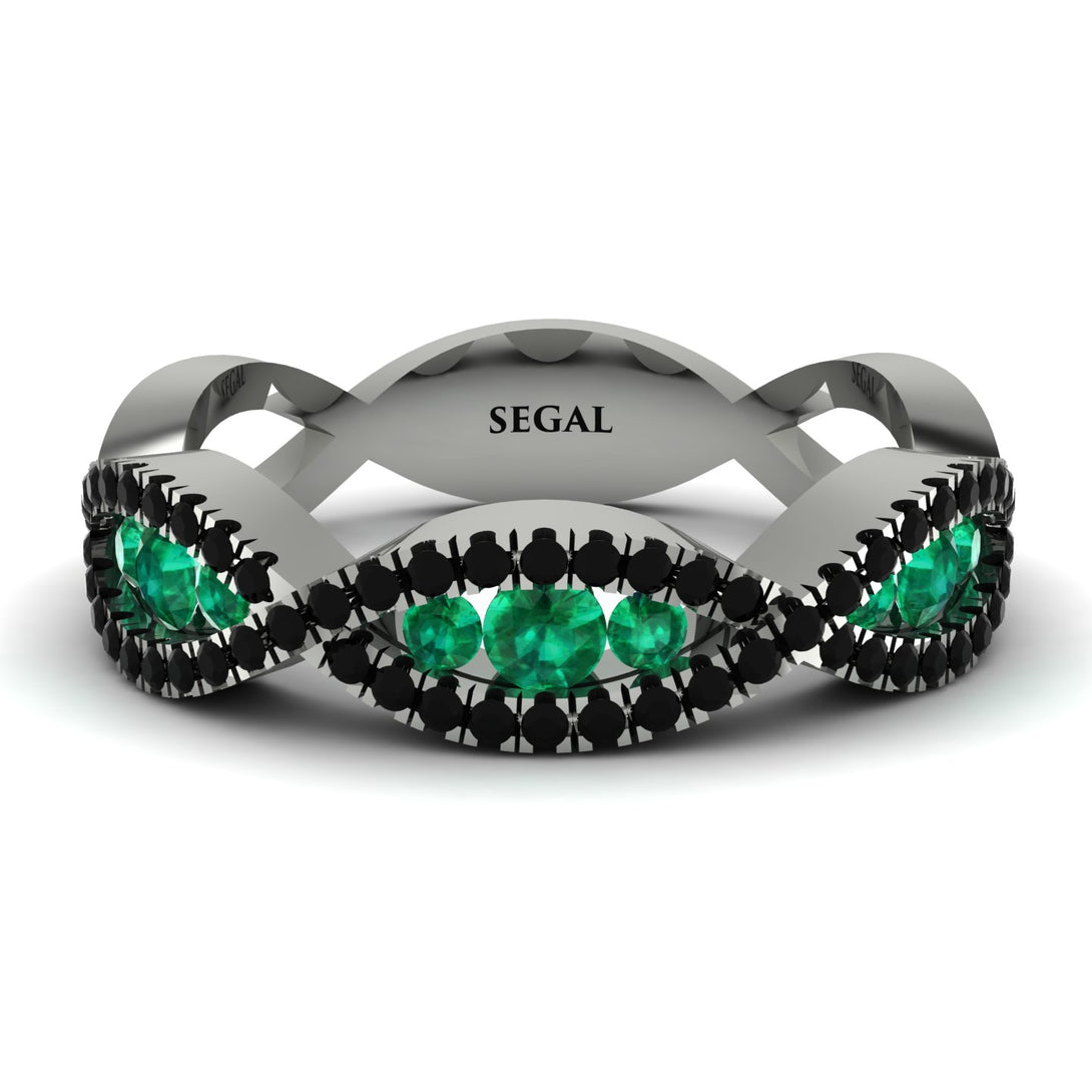 Emerald Eternal Embrace Wedding Ring - Jenna No. 36