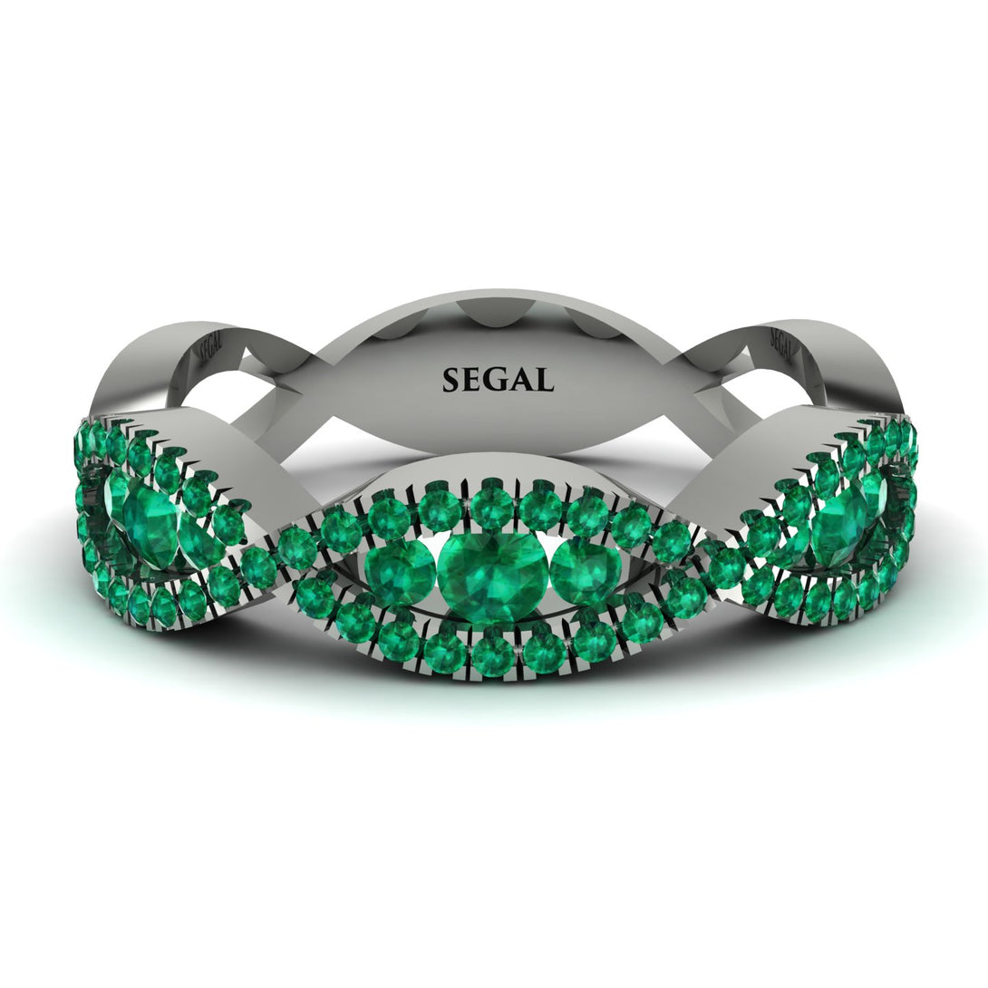 Emerald Eternal Embrace Wedding Ring - Jenna No. 21