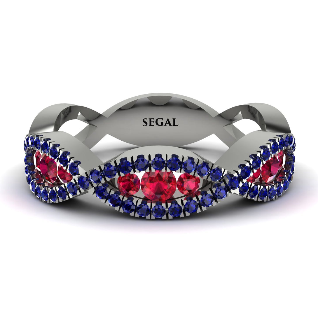 Ruby Eternal Embrace Wedding Ring - Jenna No. 72