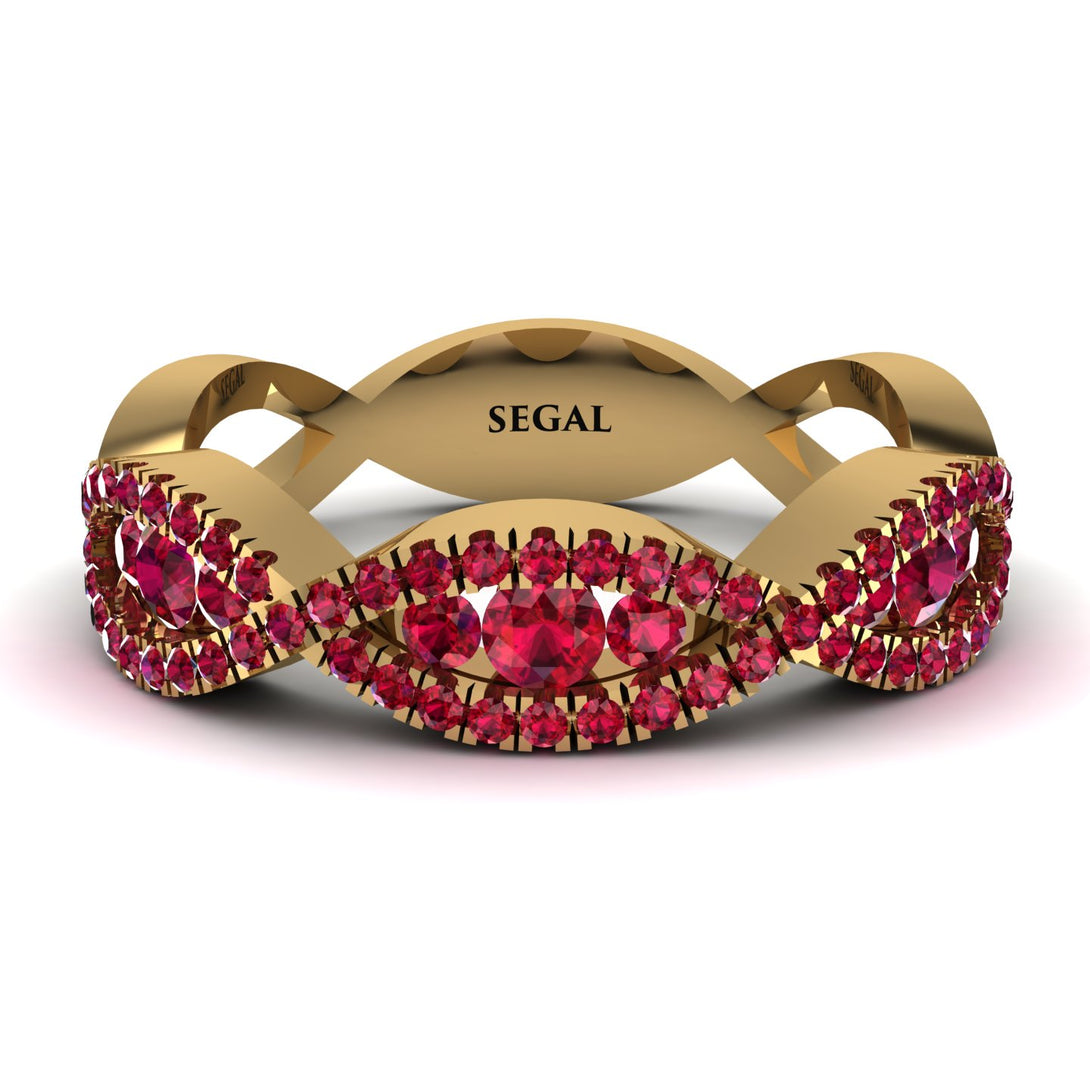 Ruby Eternal Embrace Wedding Ring - Jenna No. 55