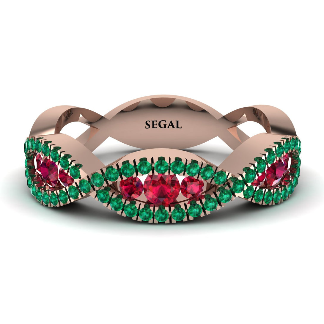 Ruby Eternal Embrace Wedding Ring - Jenna No. 26