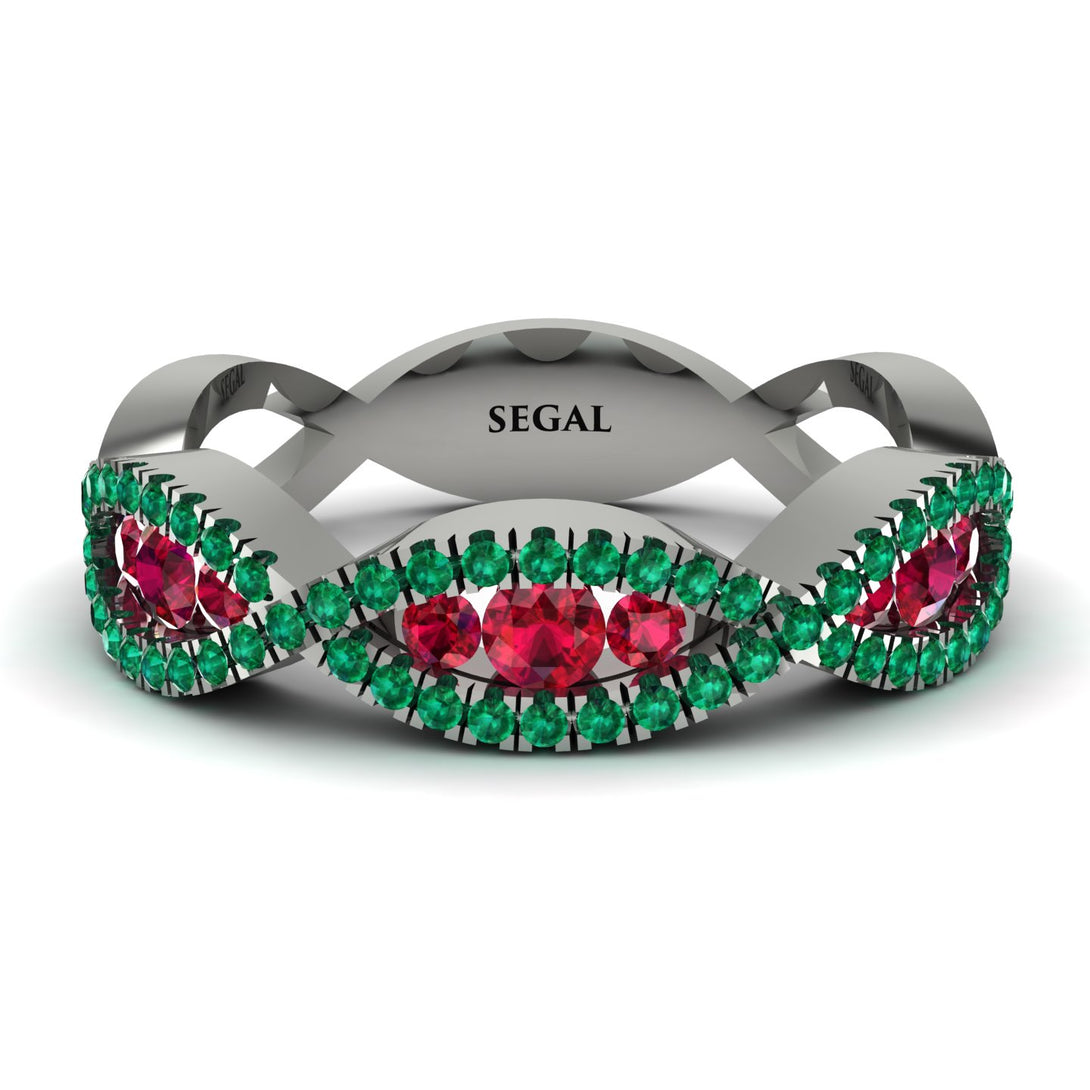 Ruby Eternal Embrace Wedding Ring - Jenna No. 27