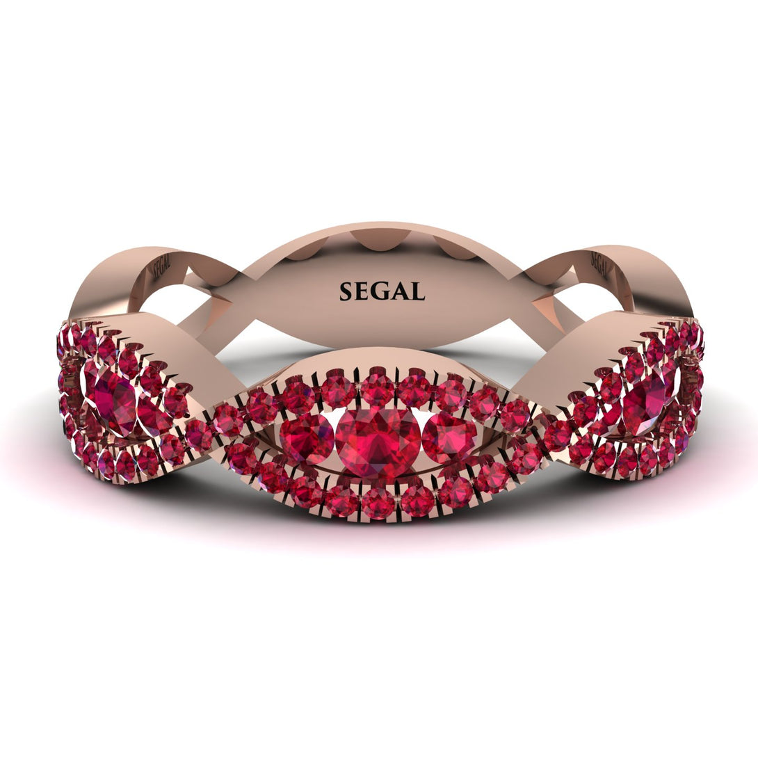 Ruby Eternal Embrace Wedding Ring - Jenna No. 56