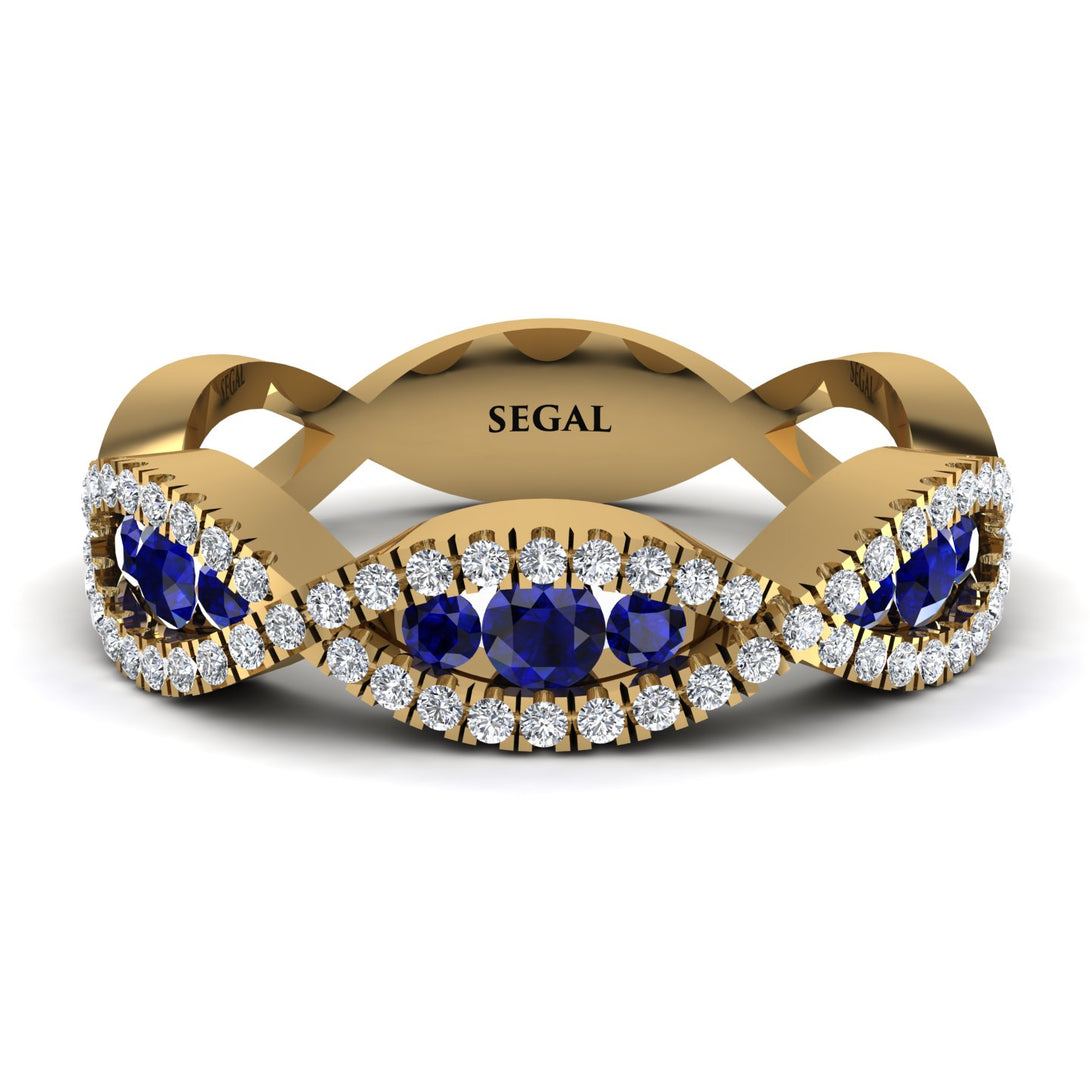Sapphire Eternal Embrace Wedding Ring - Jenna No. 13