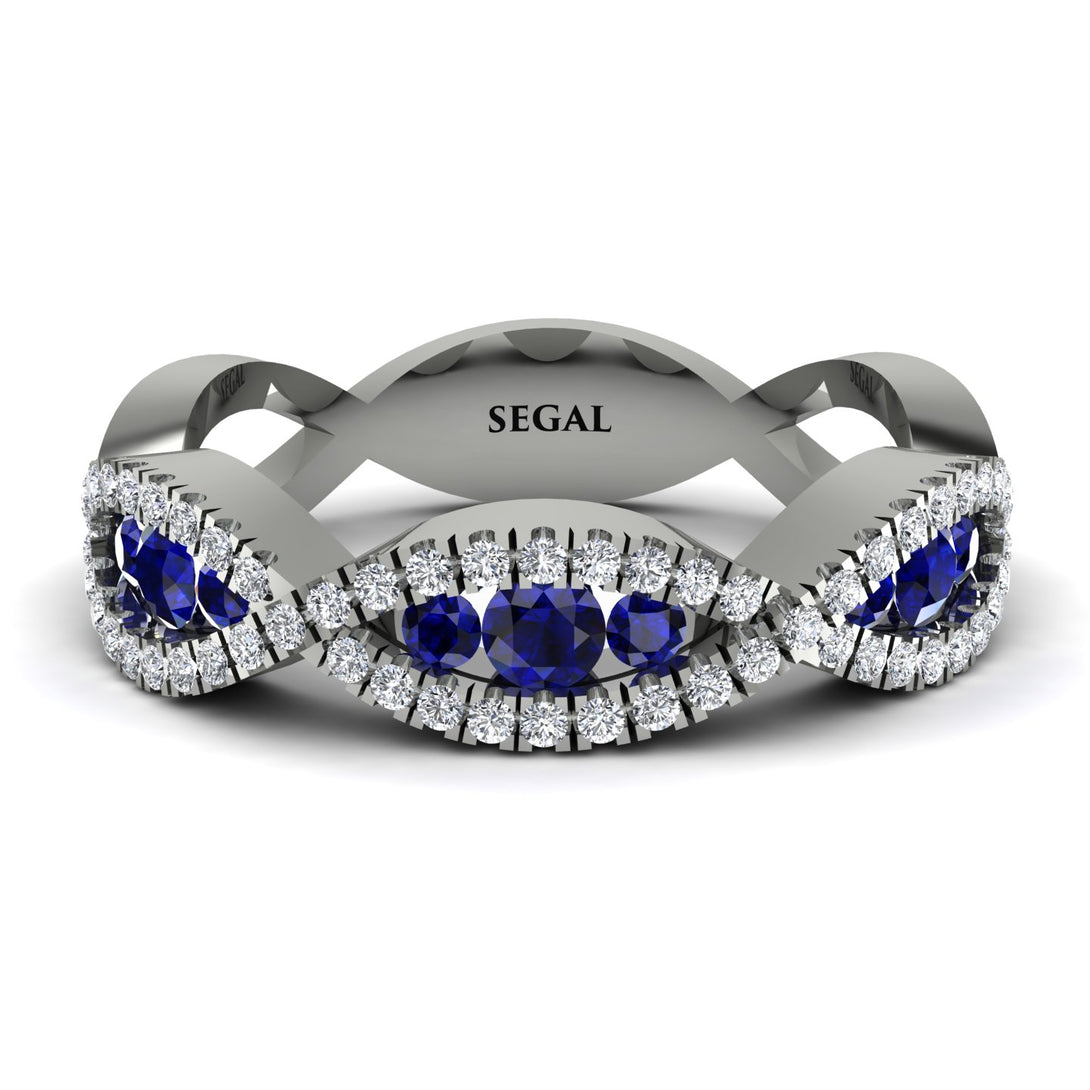 Sapphire Eternal Embrace Wedding Ring - Jenna No. 15