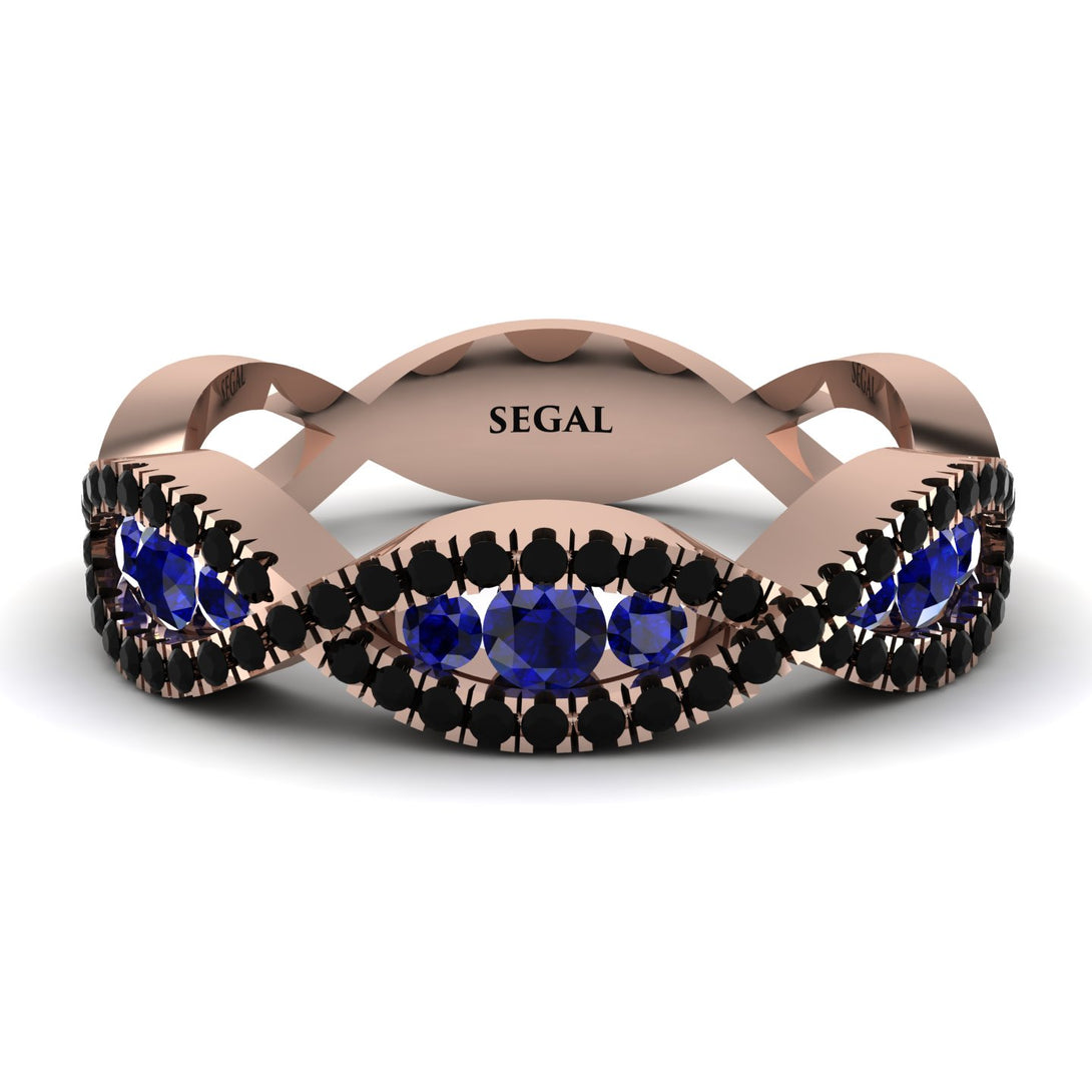 Sapphire Eternal Embrace Wedding Ring - Jenna No. 44