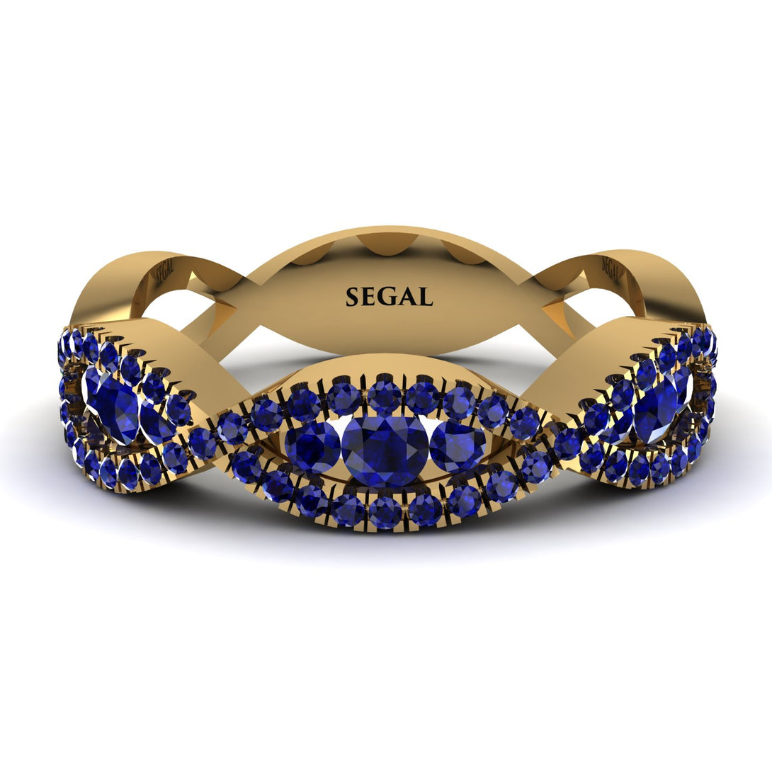 Sapphire Eternal Embrace Wedding Ring - Jenna No. 73